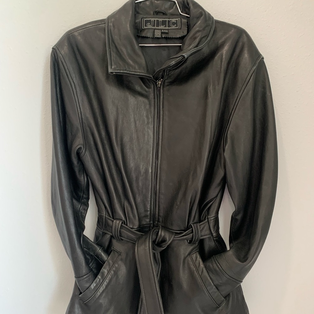 Women’s JLC Vintage Classic Black All Leather Jacket Size S